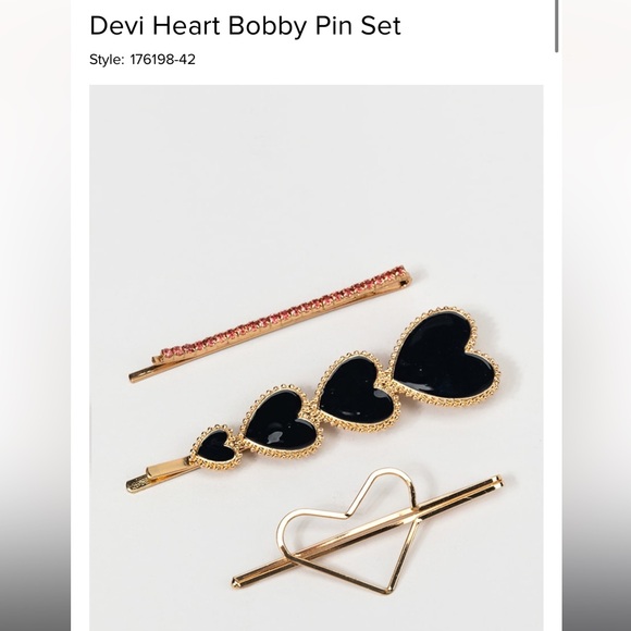NWT Francesca’s Heart Bobby Pin BUNDLE (Set of 2/Unopened) - Picture 7 of 11